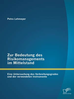 cover image of Zur Bedeutung des Risikomanagements im Mittelstand